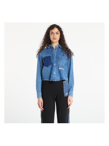 Риза Karl Lagerfeld Jeans Boxy Denim Blouse Mid Blue XS