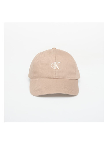 Шапка Calvin Klein Monogram Embroidery Baseball Cap Desert Taupe/ Contrast Logo Universal
