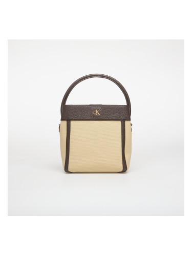 Calvin Klein Ck Canvas Bucket Bag With Strap Khaki Canvas Universal