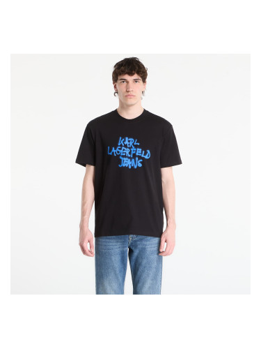 Тениска Karl Lagerfeld Jeans Reg Ss Graffiti Tee Black S