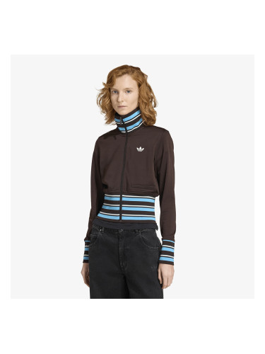 Суитшърт adidas Vintage Tt High Knitted Ribs Top Aurora Coffee L