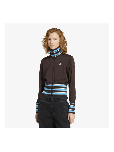 Суитшърт adidas Vintage Tt High Knitted Ribs Top Aurora Coffee L