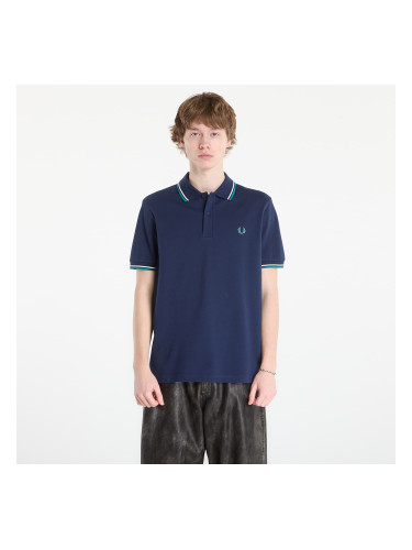 Тениска FRED PERRY Twin Tipped Fred Perry Shirt Tnsbl/ Snow White/ Dpmt L