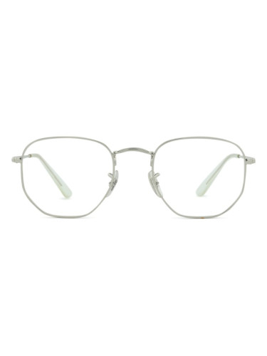 Ray-Ban 0RX6448 2501 - диоптрични очила, квадратна, unisex, сребърни