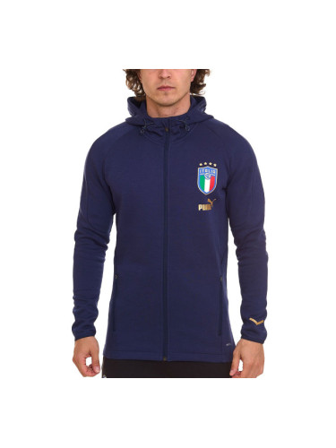 PUMA x Italy FIGC Coach Hooded Training Jacket Blue