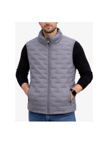 JACK&JONES Quilted Sleeveless Vest Grey