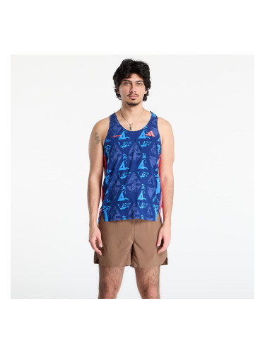 Тениска adidas Adizero Labrum Tank Top Dark Blue/ Lucid Red S