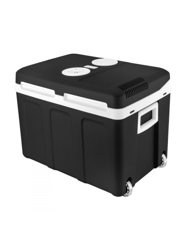 Електрическа хладилна кутия First Austria FA-5170-2-BA, 58W, 40 л, Клас F,  240/12V, Вътрешна организация, Черен/бял