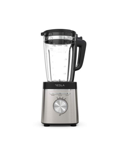 Блендер Tesla BL601BX, 1400W, Стъклена кана 1.75l, Pulse, Пасиране, Почистване, Раздробяване на лед, Безцветен/Инокс