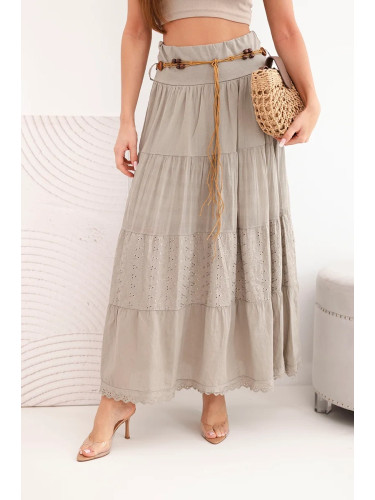 Дамска макси пола с бродерия