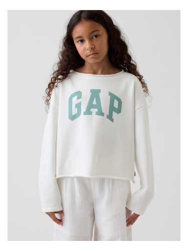 Детски суитшърт GAP с лого - за момичета