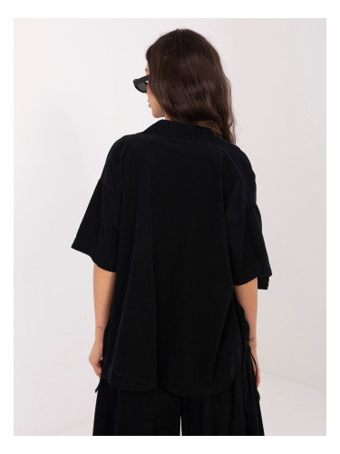 Черна щраусова риза