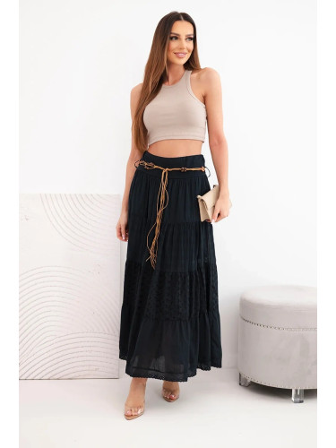 Дамска макси пола с бродерия