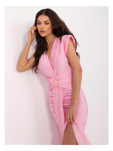 Светло розова вечерна рокля