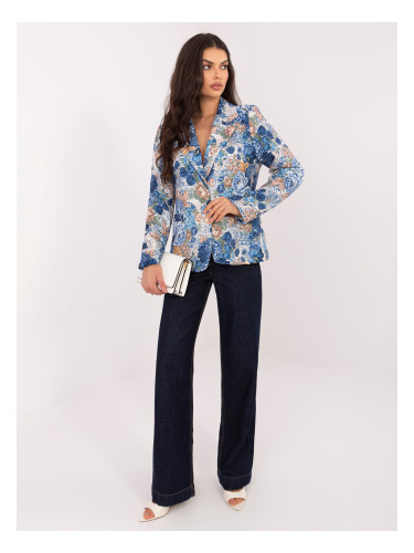 Тъмносин блейзър с щампа