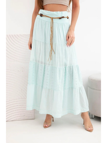 Макси пола с бродерия и колан