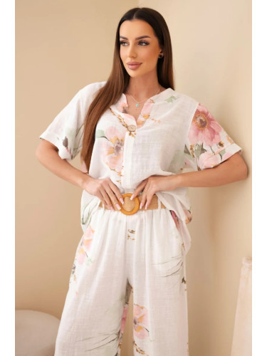 Дамски памучен комплект с къс ръкав Kesi