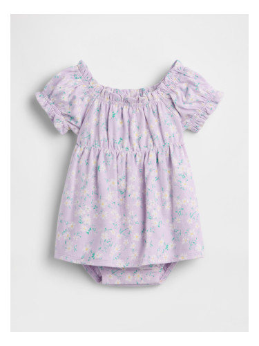 Детска рокля с флорален принт GAP