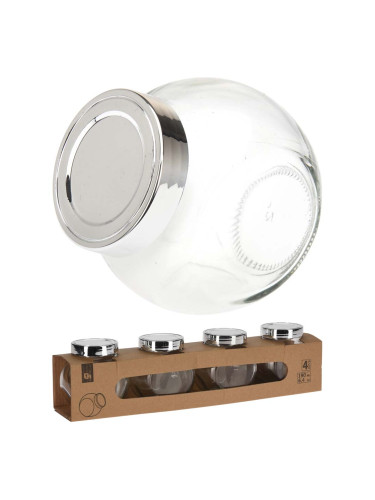 СЕТ 4 БР. СТЪКЛЕНИ БУРКАНЧЕТА 190 МЛ