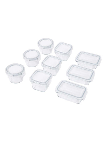 СТЪКЛЕНА КУТИЯ ЗА ХРАНА АСОРТИ 140 МЛ