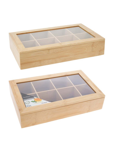 КУТИЯ ЗА ЧАЙ С 8 ОТДЕЛЕНИЯ 32/20/6.5СМ