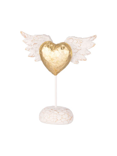 СТАТУЕТКА СЪРЦЕ С КРИЛА 20/7/23.5CM