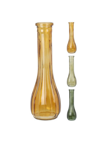 СТЪКЛЕНА ВАЗА АСОРТИ 7/7/21.5 СМ