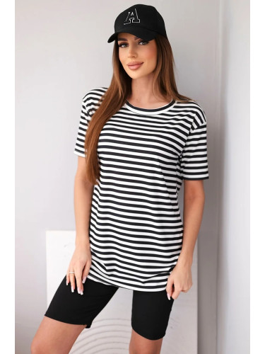 Дамски комплект на райета Kesi, черен