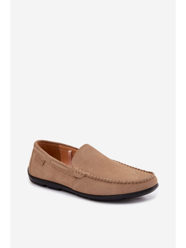Мъжки велурени мокасини Big Star бежови