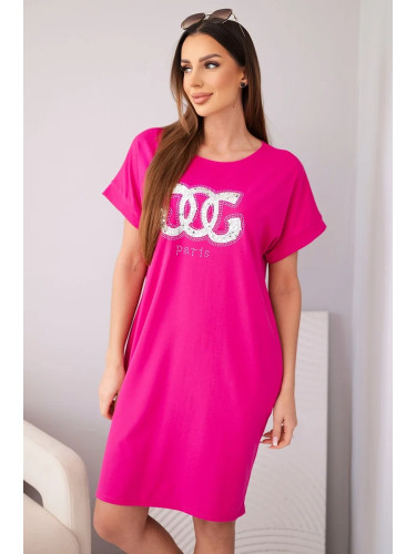 Дамска вискозна рокля с къс ръкав