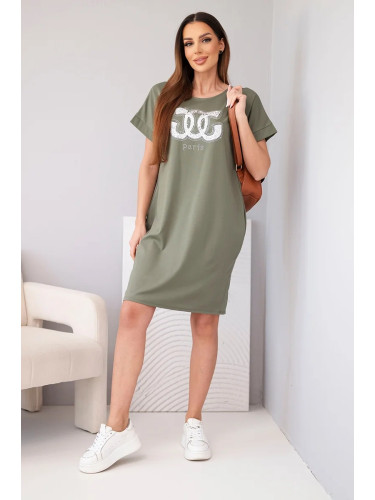 Дамска свободна рокля с щампа