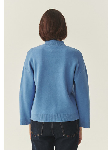 Синя свободна поло яка от вискоза LENZING™ ECOVERO™