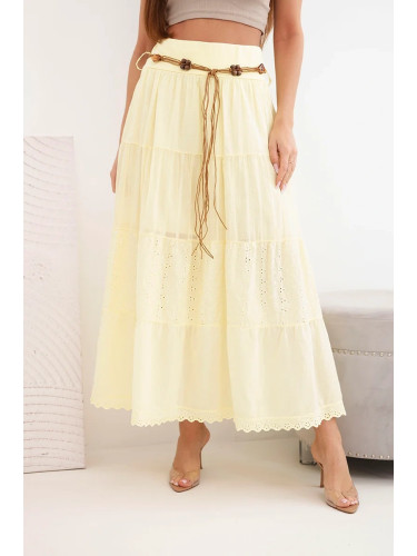 Дамска макси пола с бродерия