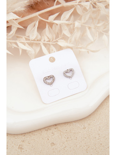 Сребърни обеци във формата на сърце Glam Chic