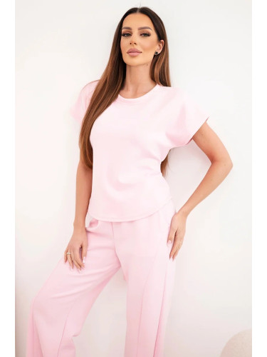 Дамски удобен комплект Kesi в цвят бонбонено розово