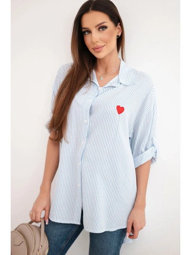 Дамска блуза с дантела и сърце