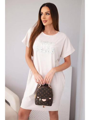 Дамска вискозна рокля Kesi Włoski с къс ръкав