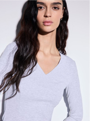 Mohito - Блуза с дълъг ръкав - сиво