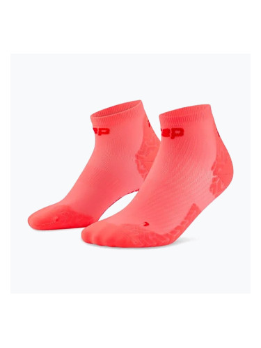 Дамски чорапи CEP Ultralight Low Cut 4.0 neon coral/red
