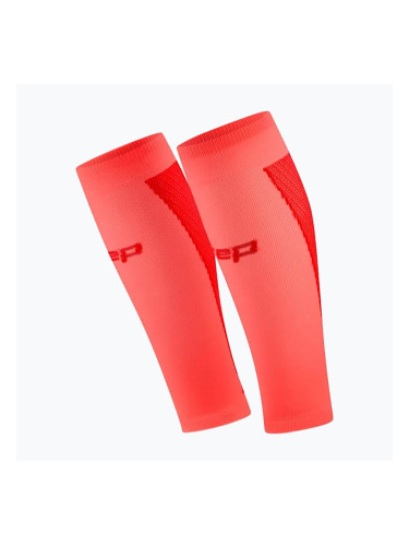 Дамски компресионни превръзки за прасец CEP Ultralight Calf 4.0 neon coral/red