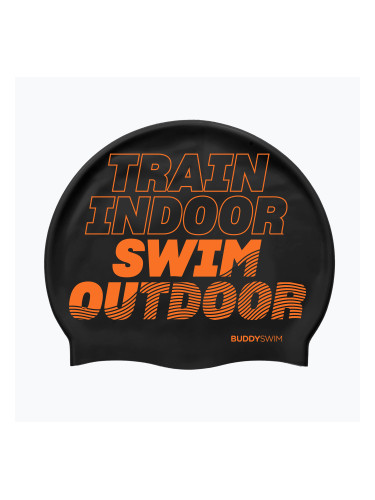 BuddySwim TSO Силиконова шапка за плуване черна / оранжева
