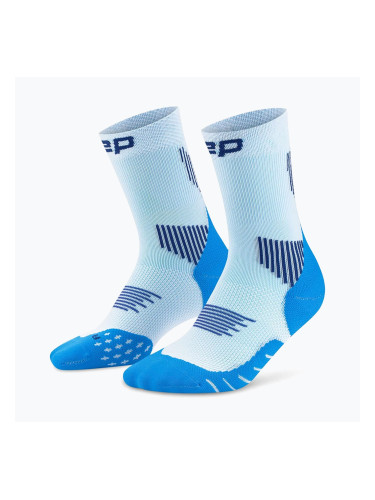 Мъжки компресионни чорапи CEP Run Mid Cut 5.0 blue/ice