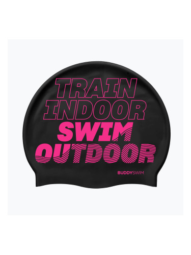BuddySwim TSO Силиконова шапка за плуване черна / розова