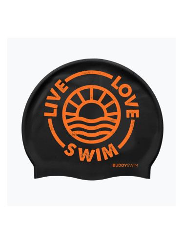 BuddySwim LLS2 Силиконова шапка за плуване черна / оранжева
