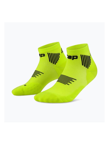 Мъжки компресионни чорапи CEP Run Low Cut 5.0 lime/black