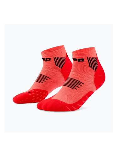 Дамски компресионни чорапи CEP Run Low Cut 5.0 neon coral