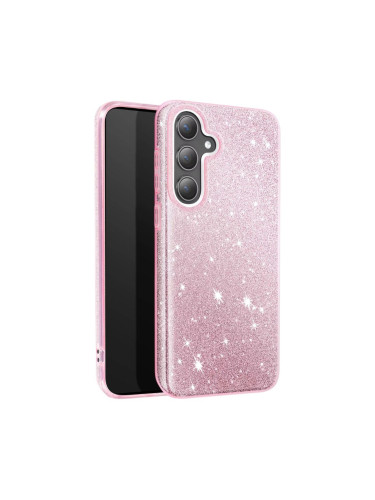 Силиконов кейс bSmart Glitter 3в1 за Samsung Galaxy S26 розов