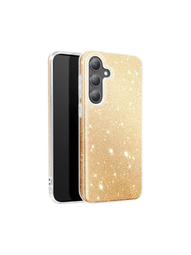 Силиконов кейс bSmart Glitter 3в1 за Samsung Galaxy S26 Plus златист