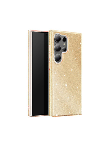 Силиконов кейс bSmart Glitter 3в1 за Samsung Galaxy S26 Ultra златист
