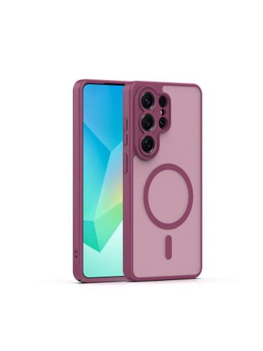 Калъф Mag Matt с отвори за камерите за Samsung Galaxy S26 Ultra тъмнолилав